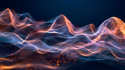 Obraz premium abstract colorful background with electrography waves 