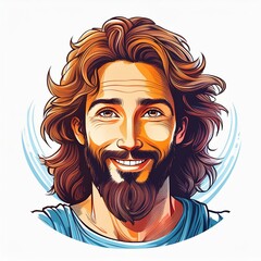 Jesus with a bright smile