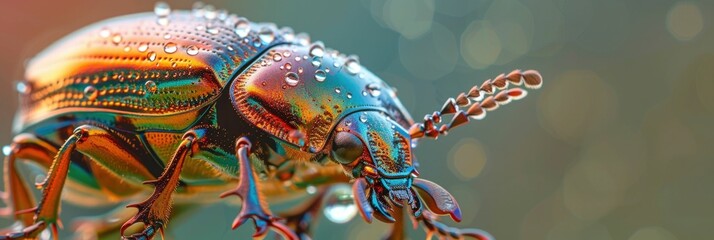 Intricate Metallic Sheen of a Beetle s Exoskeleton Reveals Unexpected Elegance in Nature s Detailed Design