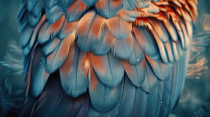Fototapeta premium Exquisite Feather Patterns Showcasing Nature s Brilliance