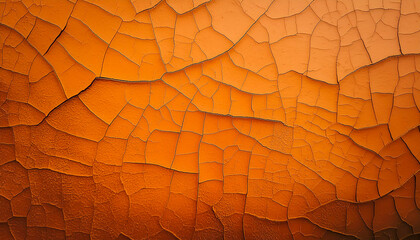 Orange crack abstract leaf veins texture background