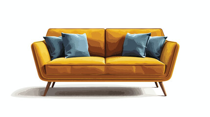 Stylish sofa on white background Vectot style vector