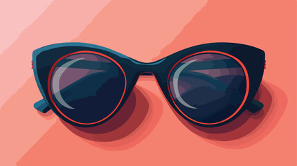 Stylish sunglasses on color background Vectot style vector
