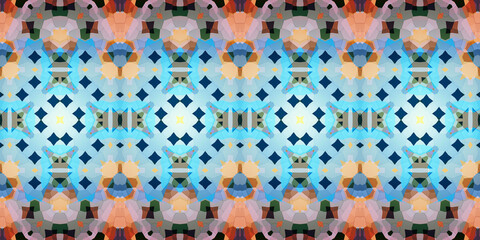 Fototapeta premium Seamless banner pattern. The texture is repeated