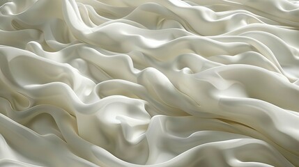 Fototapeta premium Close-Up of Crinkled White Fabric Texture and Pattern
