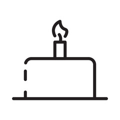 Birthday Cake Food Line Icon