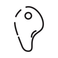 Food Meat Steack Line Icon