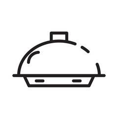 Cloche Dinner Food Line Icon
