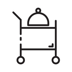 Cart Dinner Hotel Line Icon