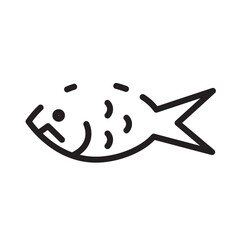 Dinner Fish Food Line Icon