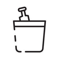 Obraz premium Dinner Drinks Glass Line Icon