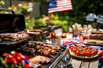 Backyard Barbecue Patriotic Decorations Memorial Day