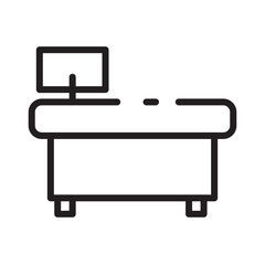 Desk Desktop Table Line Icon