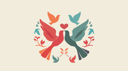 Symbol of love and peace isolated icon Vectot style vector