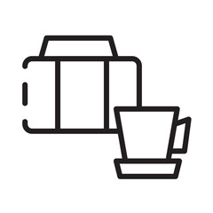 Briefcase Business Desk Line Icon