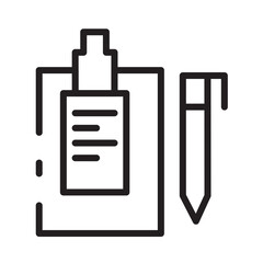 Business Desk Flipboard Line Icon