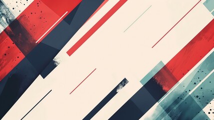 retro vintage abstract background geometric shape with speed motion perspective line, Generative Ai