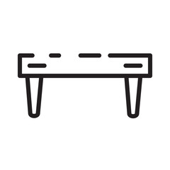 Furniture Table Wood Line Icon