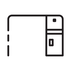 Office Table Work Line Icon