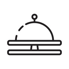 Bell Desk Reception Line Icon