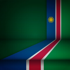 Edge background Namibia graphic and label.