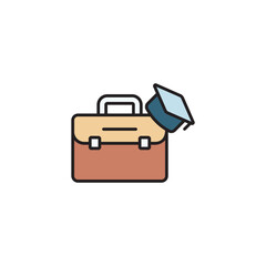 Internship icon design with white background stock illustration