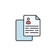 Personal Data icon design with white background stock illustration