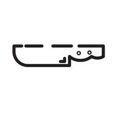 Kitchen Knife Tool Line Icon