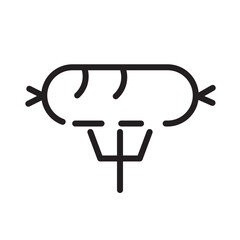 Meal Meat Sausage Line Icon