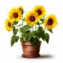 Obraz premium sunflower in a pot