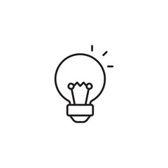 Lightbulb icon design with white background stock illustration