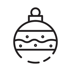 Ball Christmas Decoration Line Icon