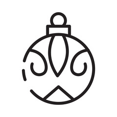 Ball Lamp Christmas Line Icon