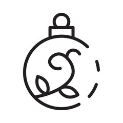 Ball Lamp Christmas Line Icon