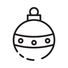 Ball Lamp Christmas Line Icon