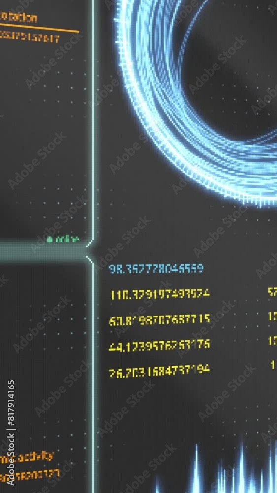 Aufkleber futuristic interface. digital screen. ultra detailed abstract digital background. blinking and switc