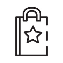 Bag Shopping Christmas Line Icon