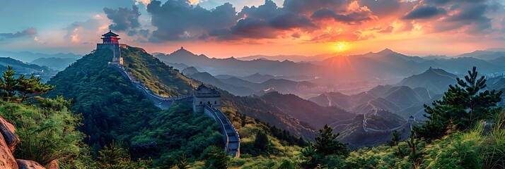 Journey through Ancient China Images depicting ancient Chinese landmark archaeological site majestic Great Wall serene Forbidden City offering glimpses into grandeur splendor of China's imperial past.