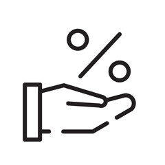 Promotion Sale Xmas Line Icon