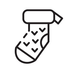 Sock Christmas Gifts Line Icon