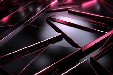 Abstract black and red geometric background