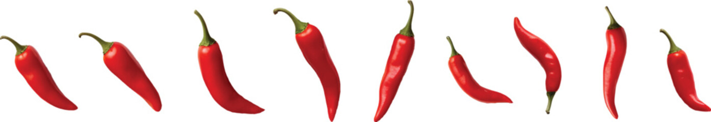red chili white background