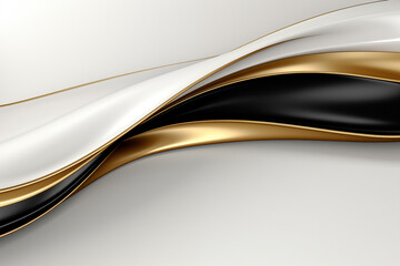 Black and gold wavy background. Luxury corporate design.