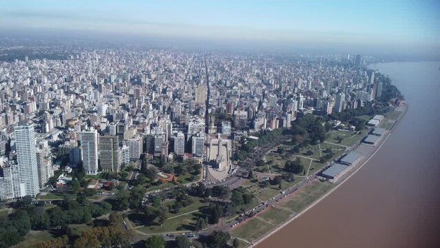 Monumento a la Bandera Argentina - rosario - dron - 9:16 - 4k - historia - reel - vertical - dia de la bandera - 20 de junio