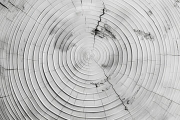 Detailed Close-Up of Tree Growth Rings Highlighting Natural Patterns  