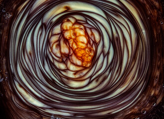 pearlescent hot chocolate abstract background