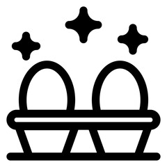 egg line icon isolated on white background