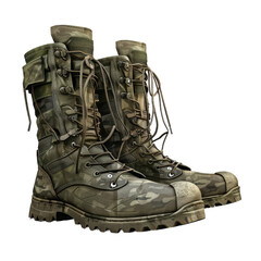 army boots Isolated on white background