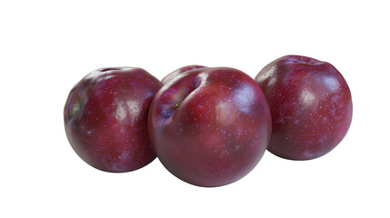 Fototapeta premium plums isolated on white background