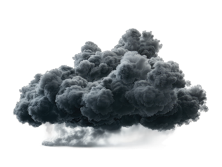 dark cloud, isolated on white background